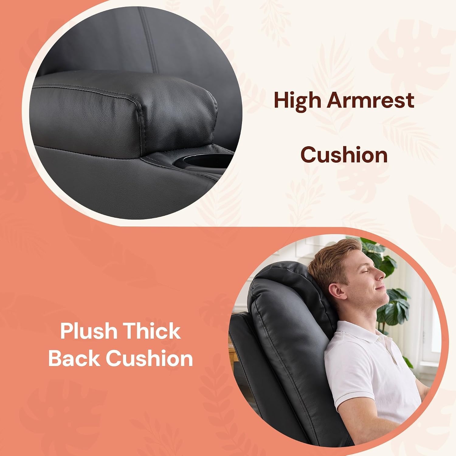 Korser Heated Swivel Massage Recliner