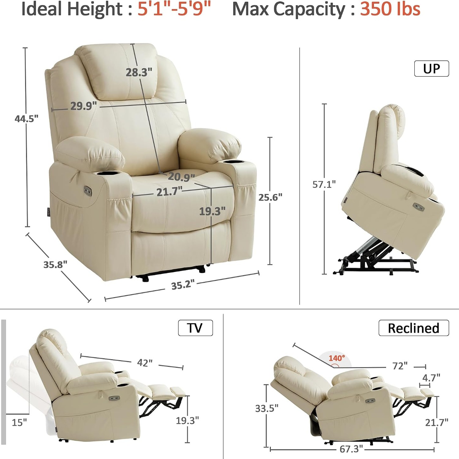 MCombo Medium Power Lift Recliner: image 3