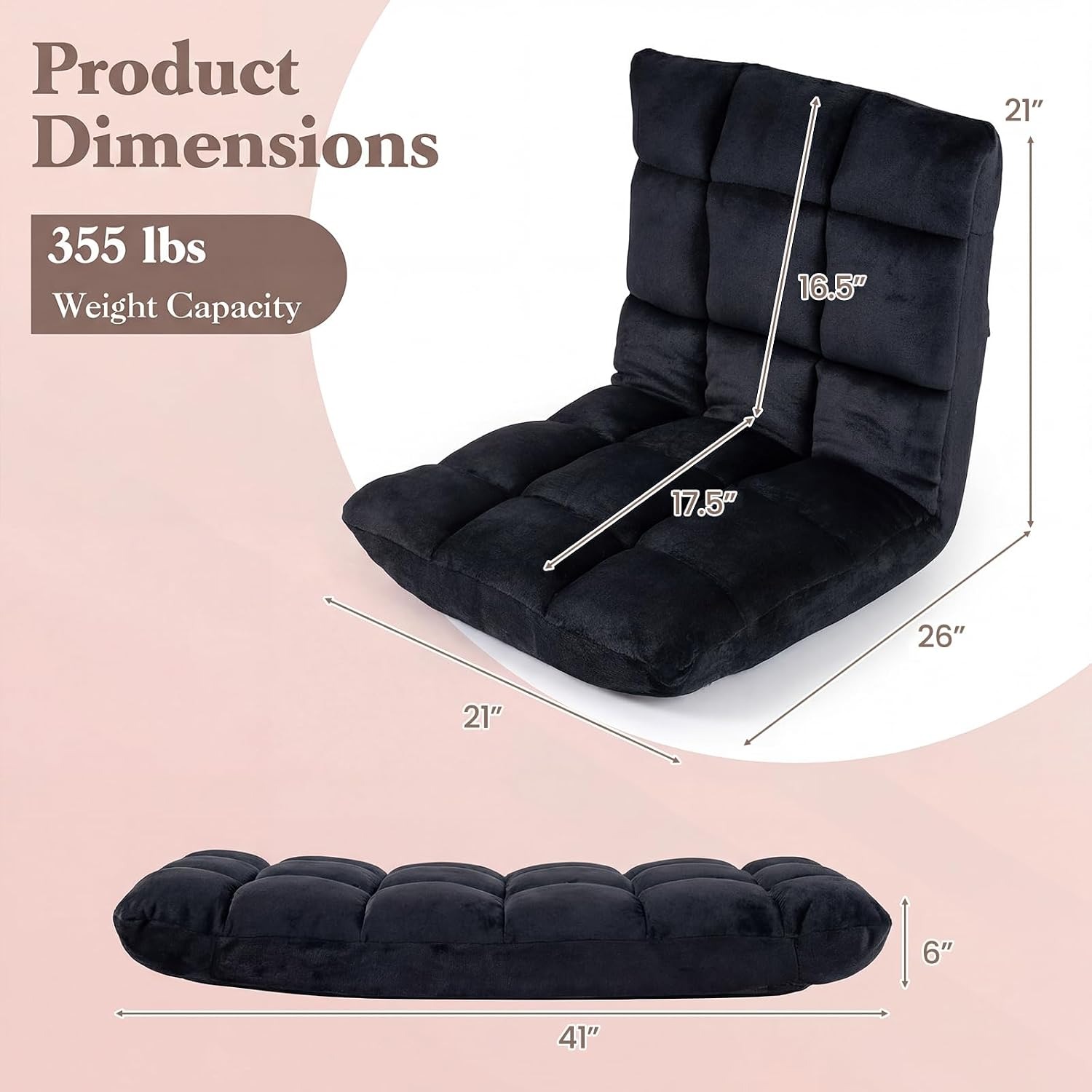 GIANTEX Adjustable Floor Sofa Chair