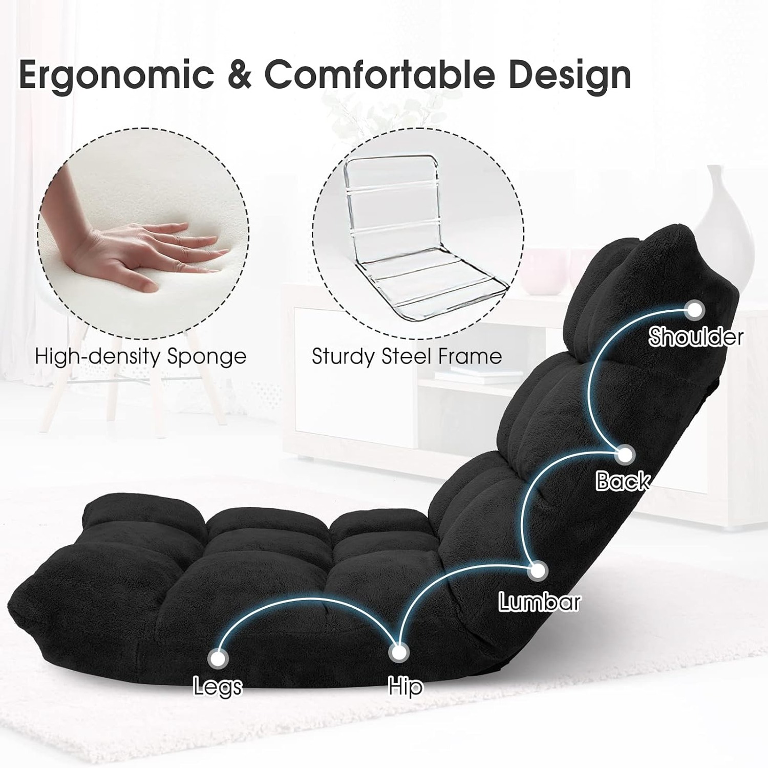 GIANTEX Adjustable Floor Sofa Chair