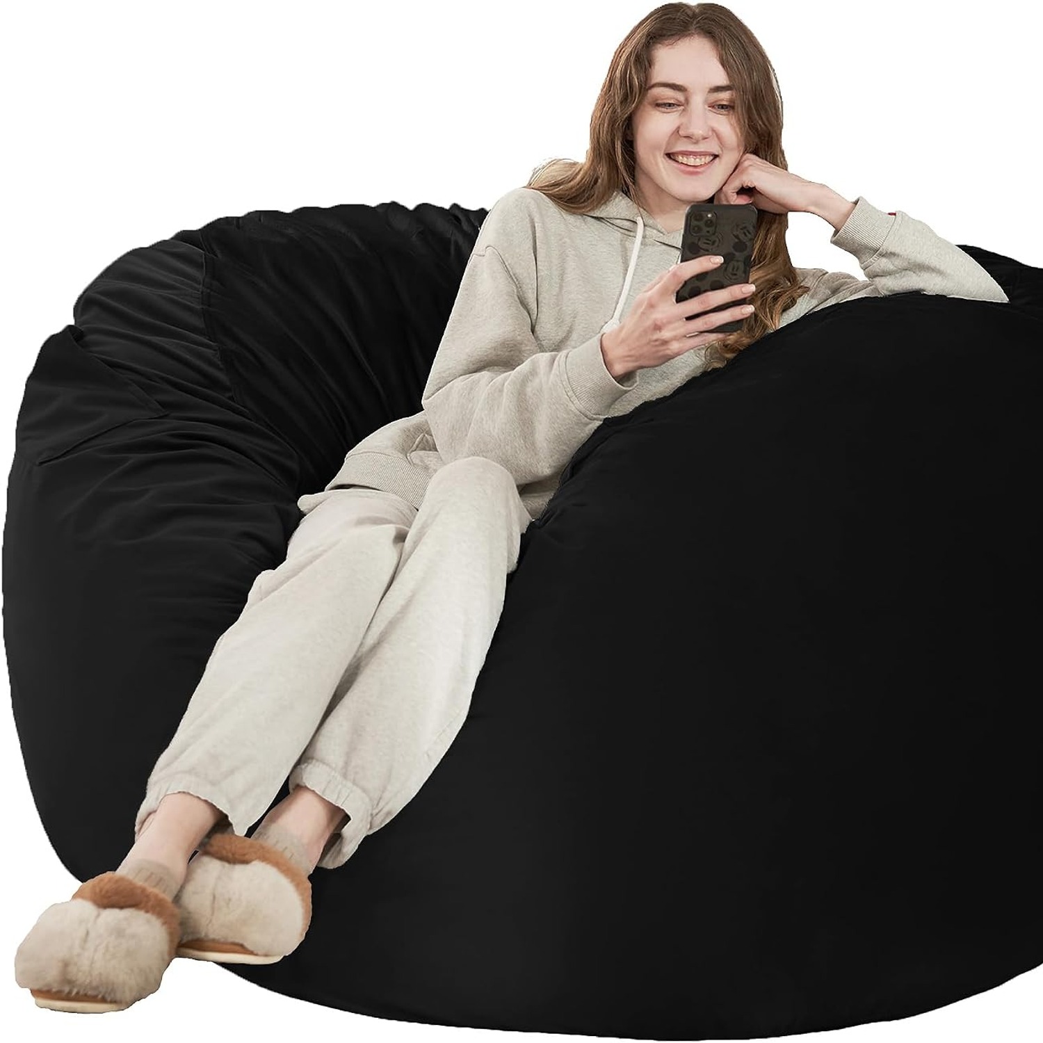 HABUTWAY 3 Foot Memory Foam Bean Bag Chair: image 8