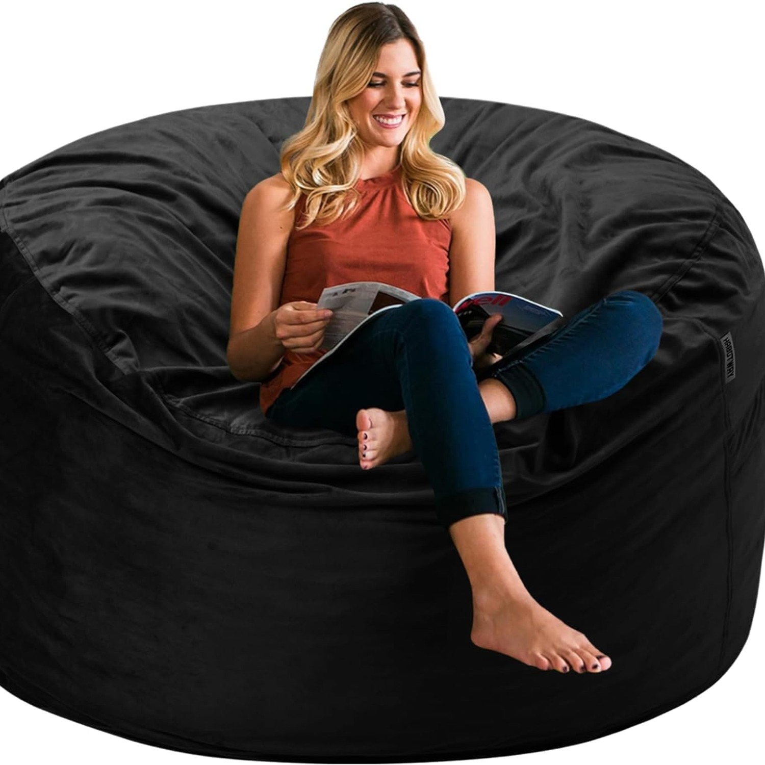 HABUTWAY 3 Foot Memory Foam Bean Bag Chair: image 1