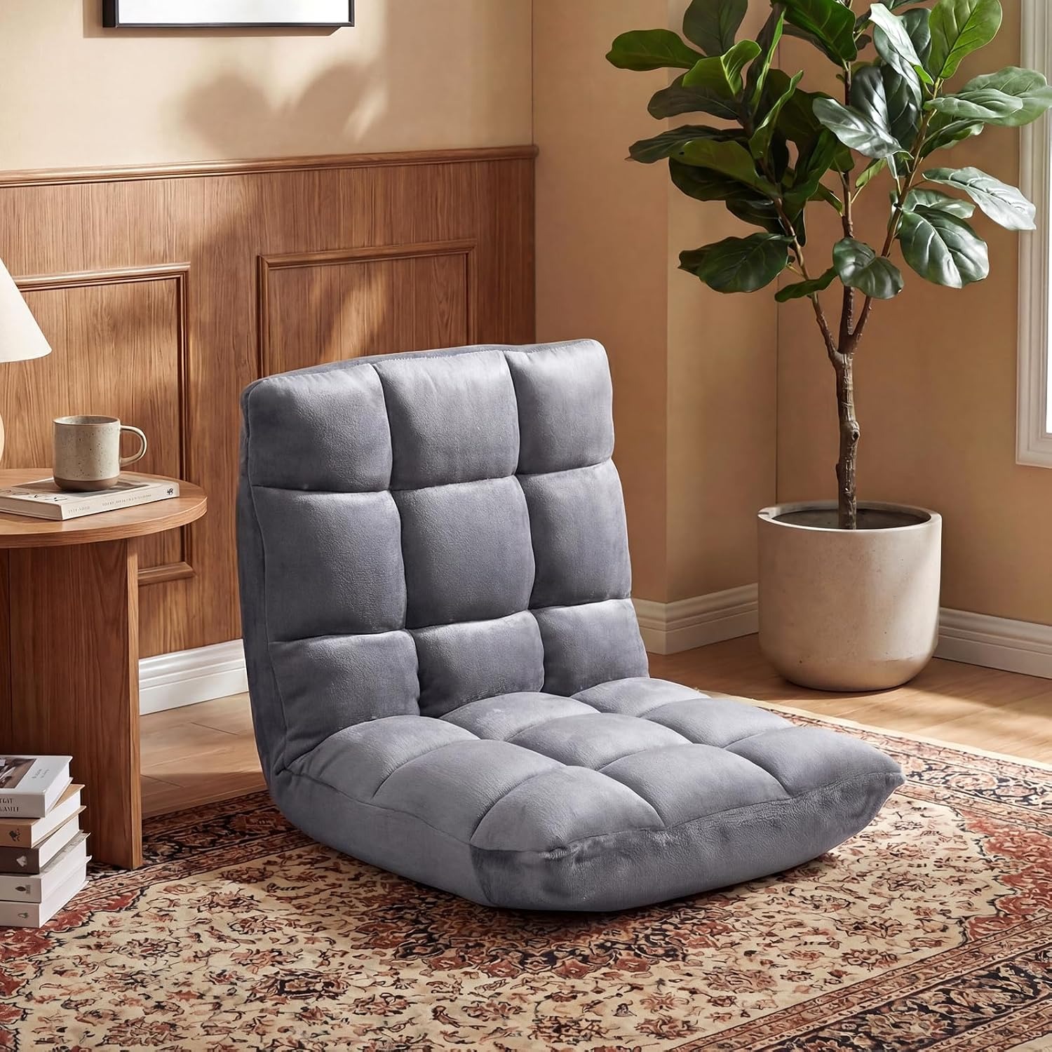 COSTWAY Folding Floor Gaming Chair