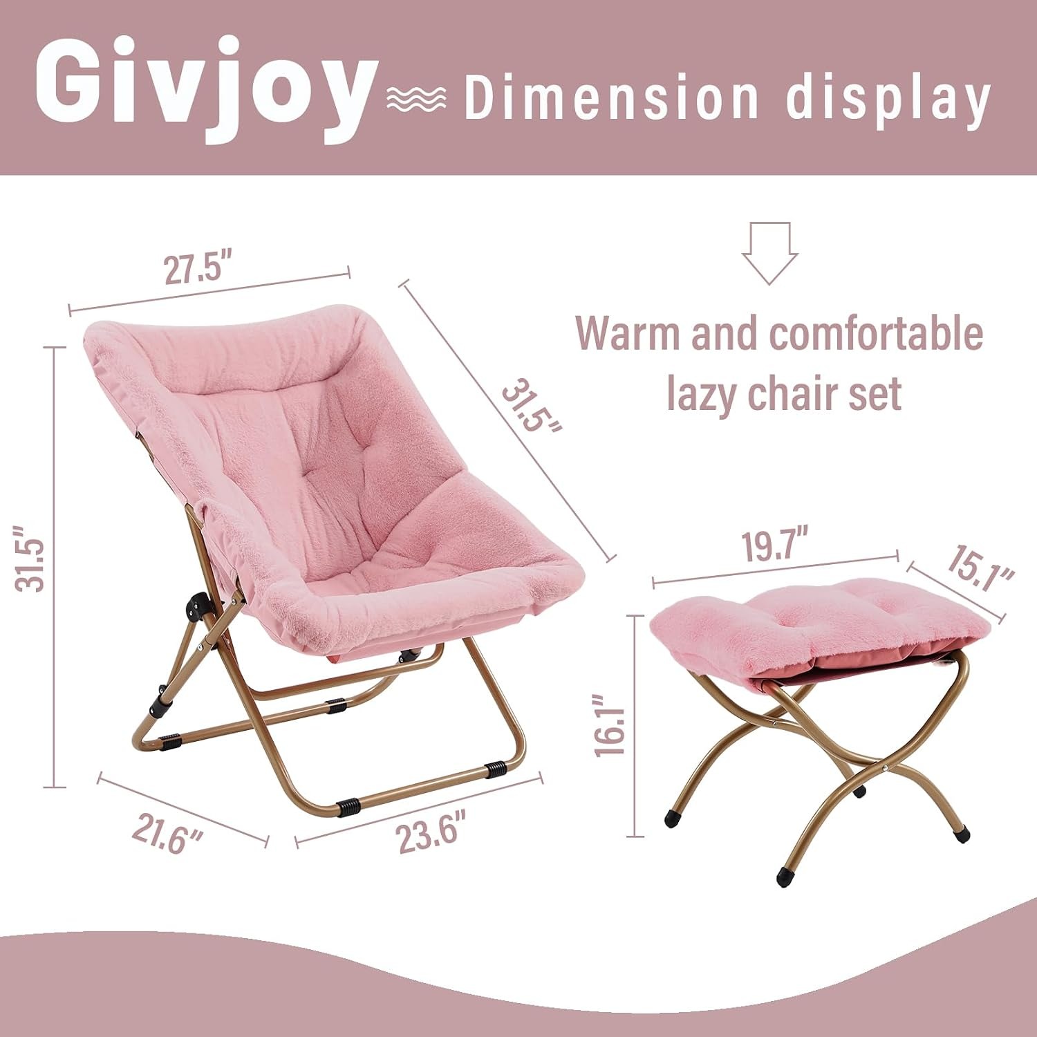 Givjoy Saucer Chair with Ottoman: image 3