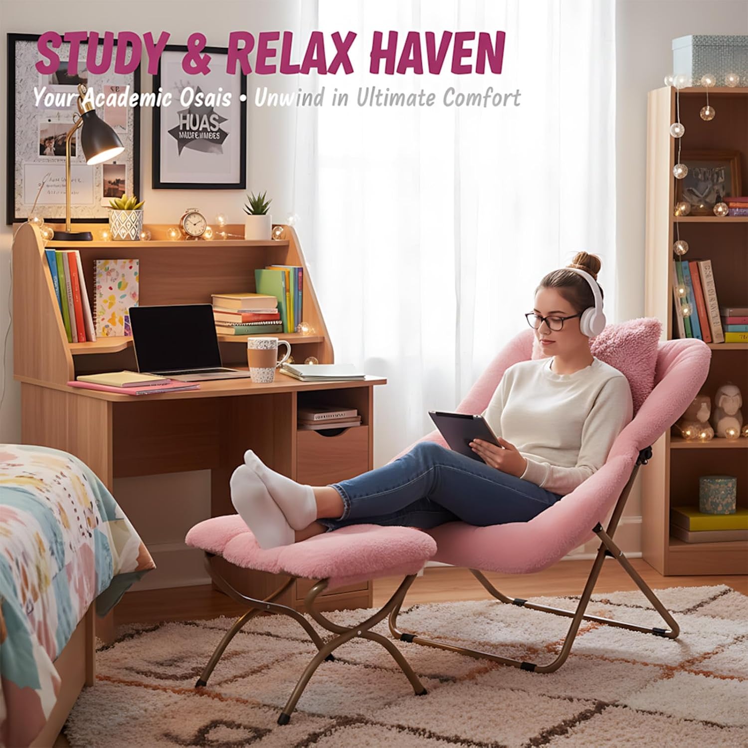Givjoy Saucer Chair with Ottoman: image 5
