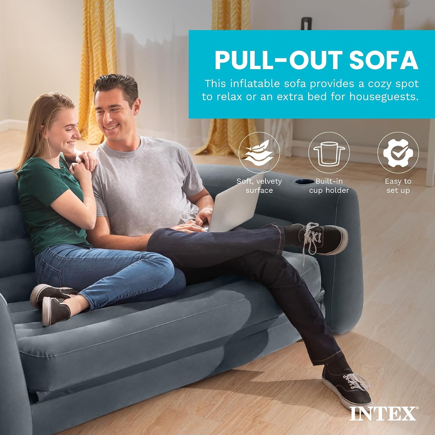Intex Queen Inflatable Pull Out Sofa