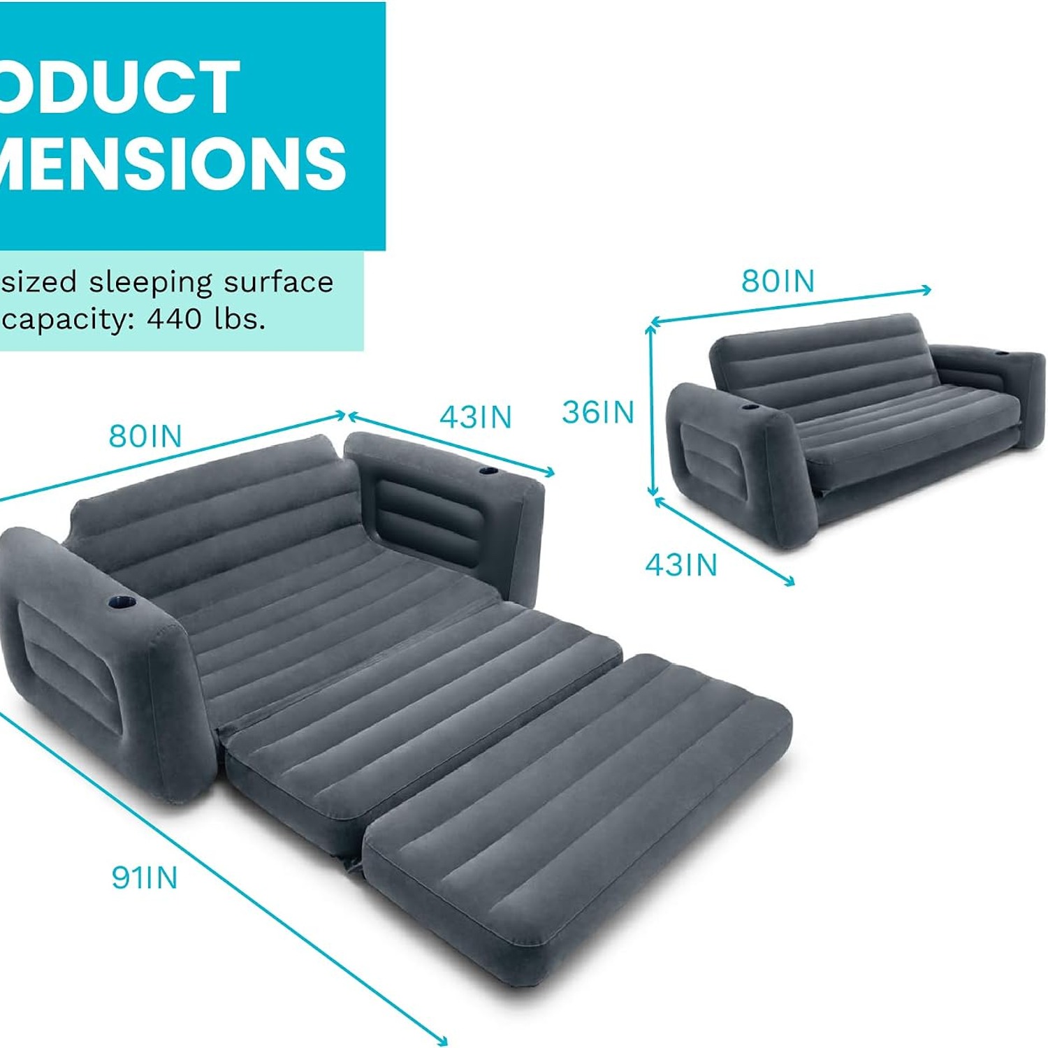 Intex Queen Inflatable Pull Out Sofa