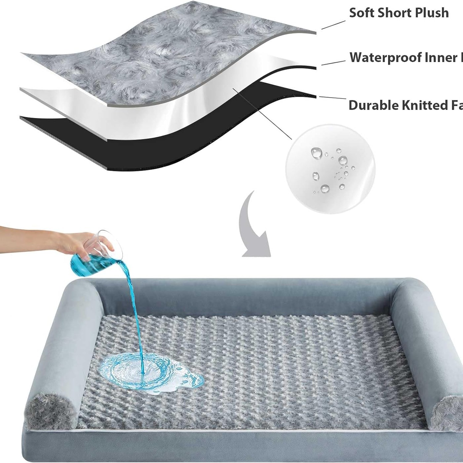 BFPETHOME Orthopedic Dog Couch Bed: image 5