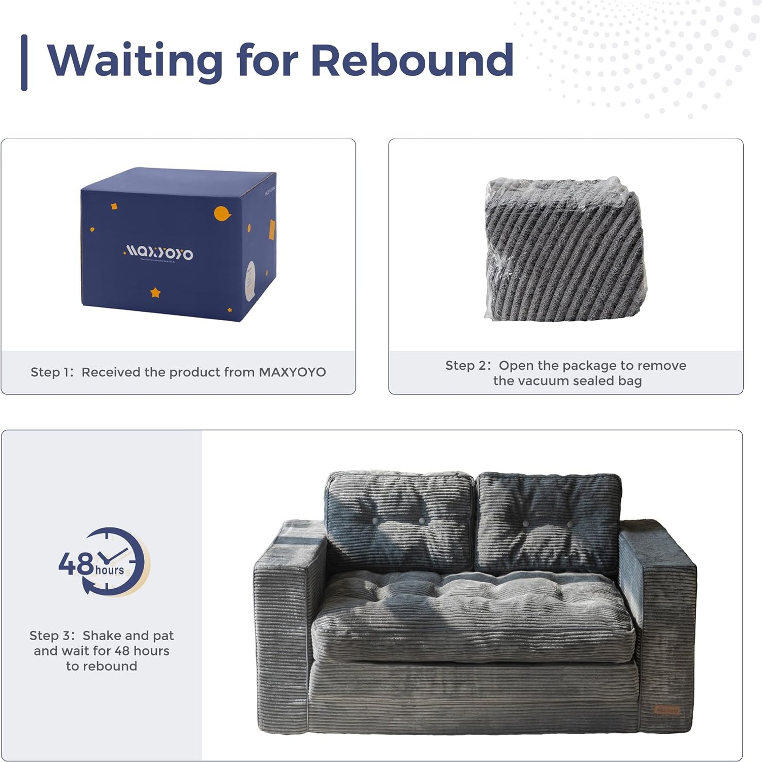 MAXYOYO Tri-Fold Loveseat Sofa Bed: image 8