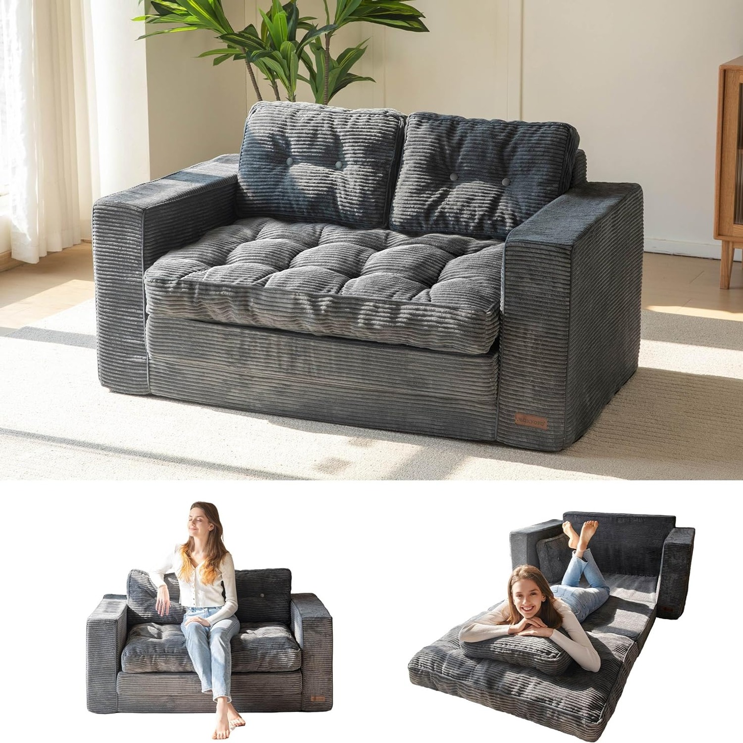 MAXYOYO Tri-Fold Loveseat Sofa Bed: image 1