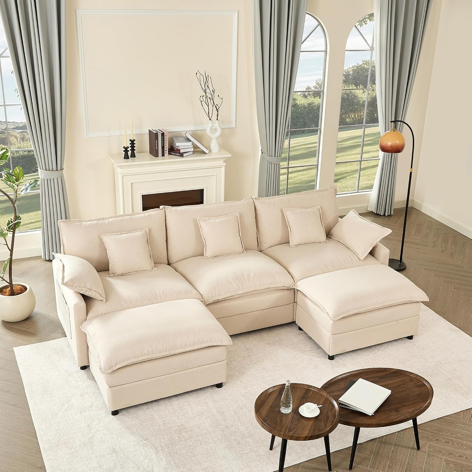 BIGSYY U Shaped Sectional Sofa: image 1