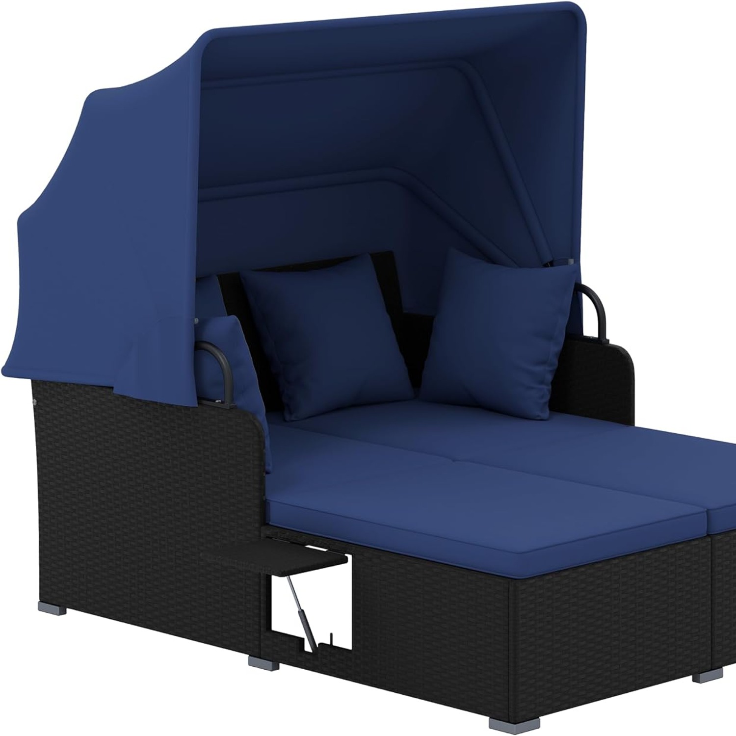 Tangkula Canopy Wicker Daybed: image 1